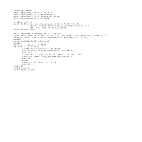 Ram sourcecode&testbench