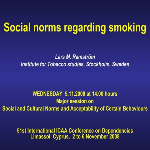Social norms regarding smoking