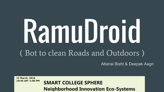 Ramu droid for swach bharat abhiyaan
