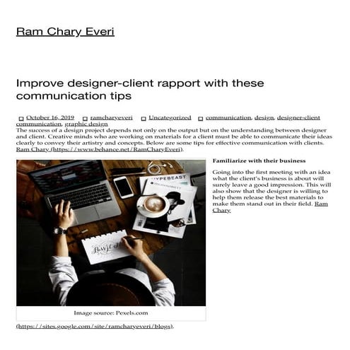 Dealing with Client ( A Relationship between client and interior ...