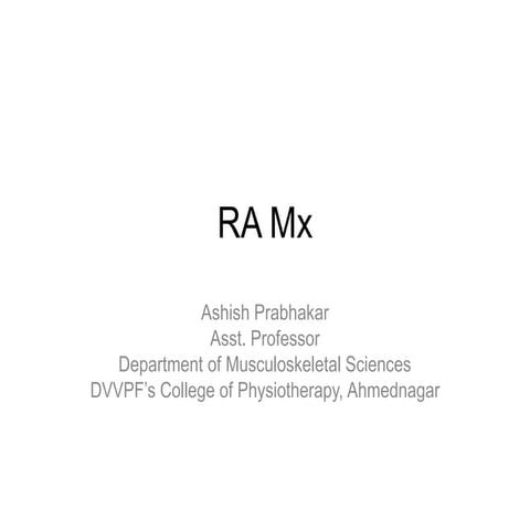 Rheumatoid arthritis Mx