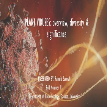 Virus and viral diseases in plants | PPTX