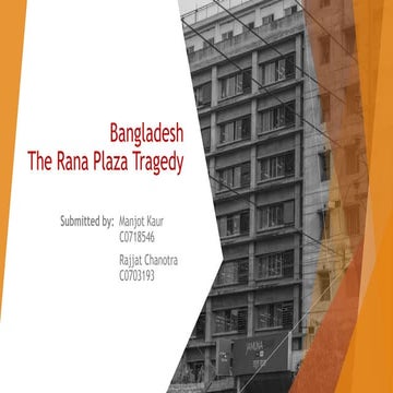 Rana plaza collapse in bangladesh | PPTX