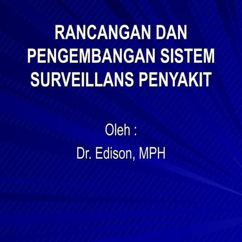 Rancangan dan pengemb surv