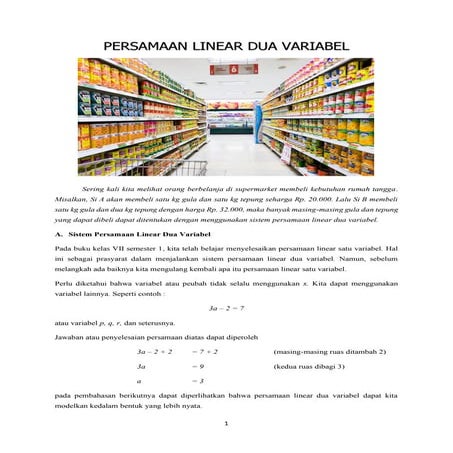 Rancangan Pembelajaran SPLDV