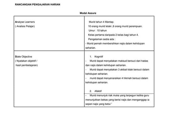 Rancangan Pengajaran Harian RPH Pendidikan Khas | PPT