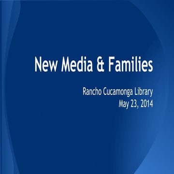 New Media & Families