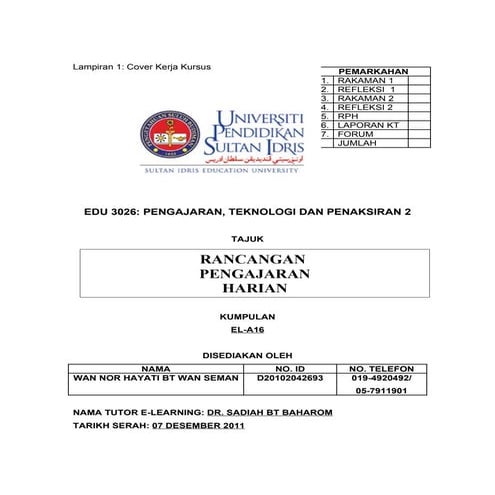 Ranc pengajaran harian