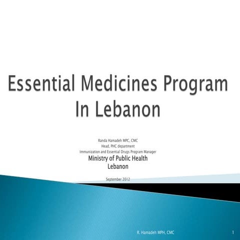 Essential Medicines Program In Lebanon