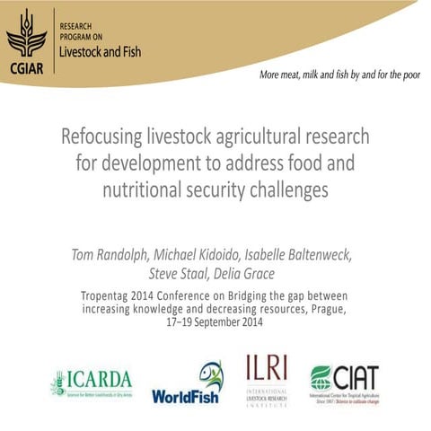 Refocusing livestock agricultural research for development to address food an...
