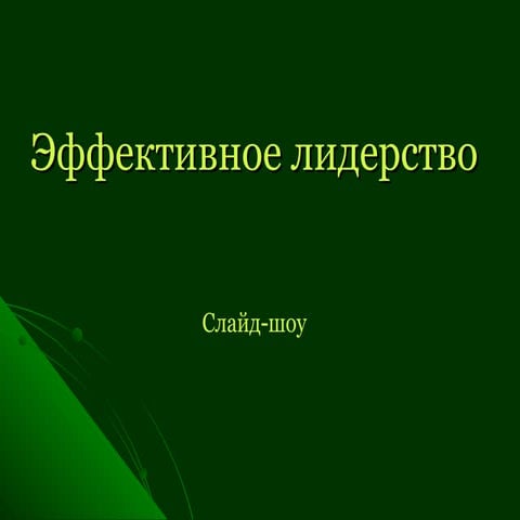 эффективное лидерство слайд шоу