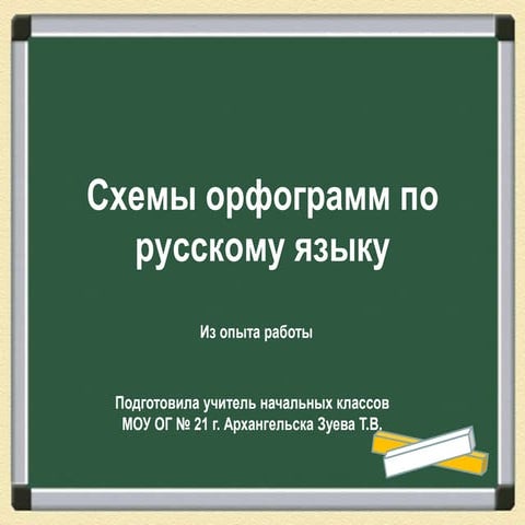 Схемы орфограмм | PPT