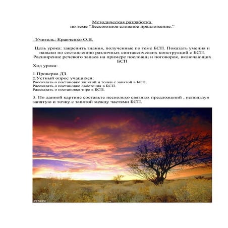 Методическая разработка по русскому языку | PDF