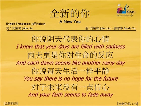 我的心你要称颂耶和华 | PPT