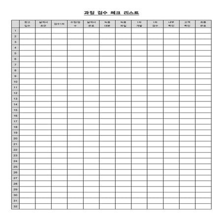 과정 검수 체크 리스트