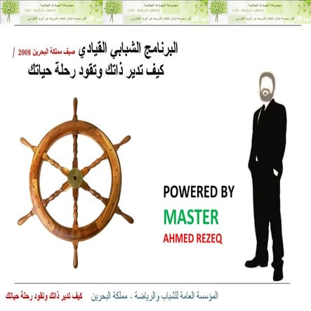 عرض بوربوينت دورة كيف تدير ذاتك وتقود رحلة حياتك