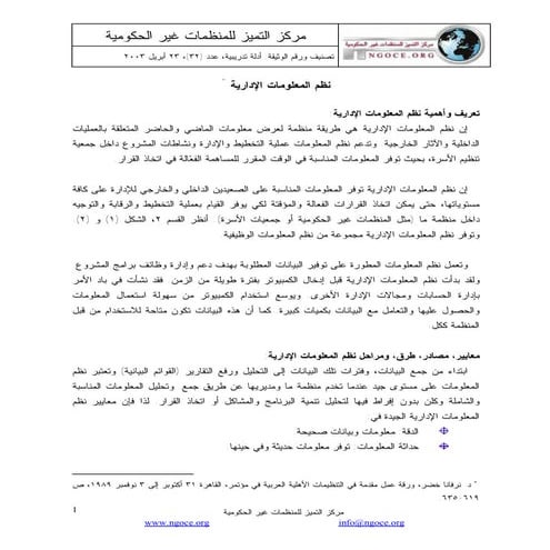 نظم المعلومات الإدارية