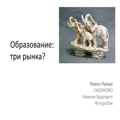 Образование: три рынка