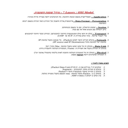מודל שבעת השכבות