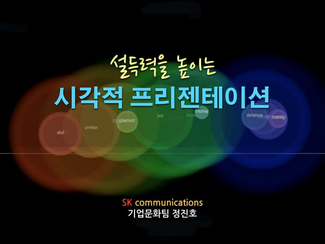 설득력을 높이는 시각적 프리젠테이션