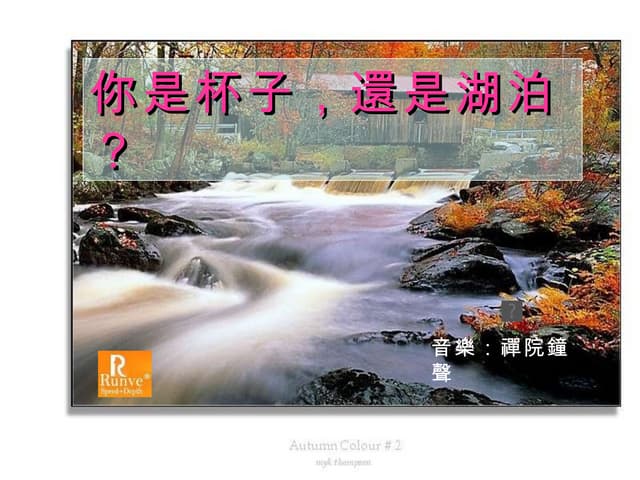 你是杯子，還是湖泊？