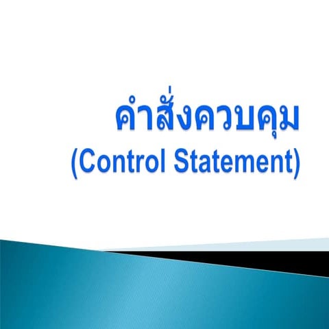 คำสั่งควบคุม