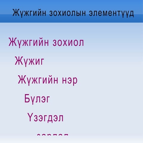жүжиг хэрэглэгдэхүүн | PPT