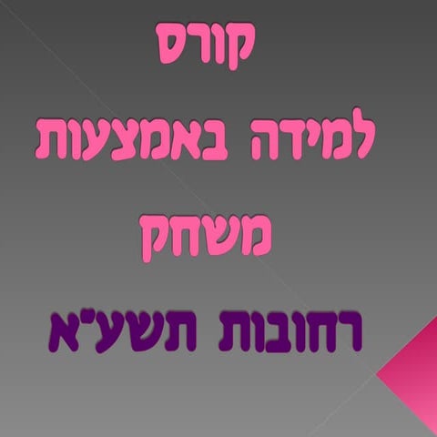 מצגת קורס
