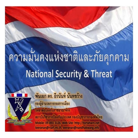 ความมั่นคงแห่งชาติและภัยคุกคาม