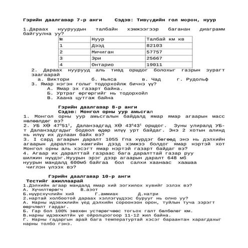 гэрийн даалгавар 