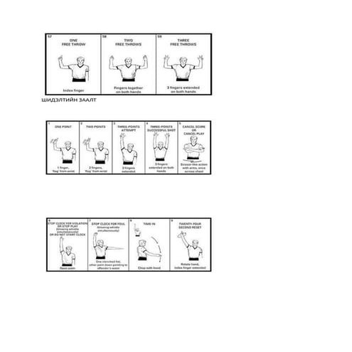 сагсан бөмбөгийн шүүлтийн дохио