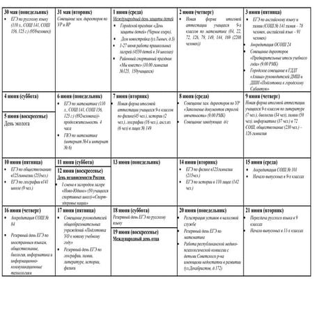 план работы июнь 2011 ОО Советского района