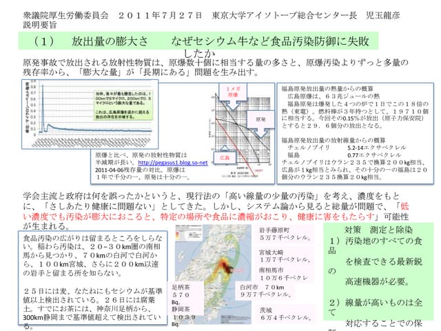 児玉龍彦国会発表概要