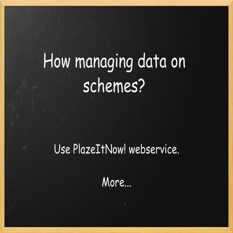 PlazeItNow! - simple way for managing data on schemes
