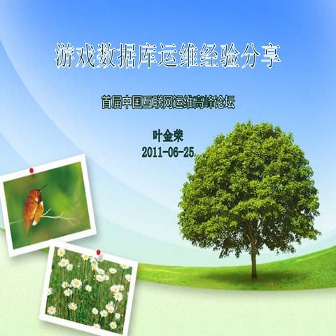 搜狐畅游 叶金荣 游戏数据库运维经验分享