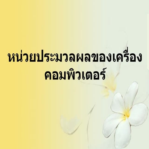 หน่วยประมวลผลของเครื่องคอมพิวเตอร์..แอน