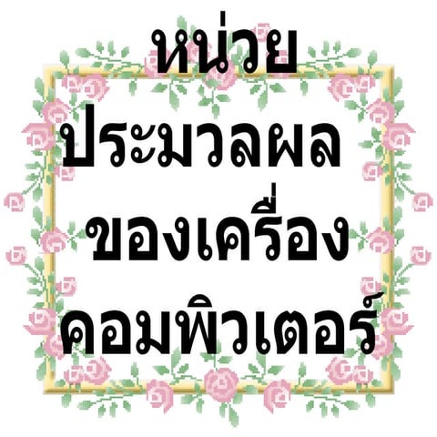หน่วยประมวลผลของเครื่องคอมพิวเตอร์  ดุ่ย