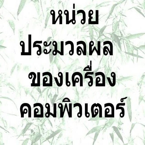 หน่วยประมวลผลของเครื่องคอมพิวเตอร์  บี