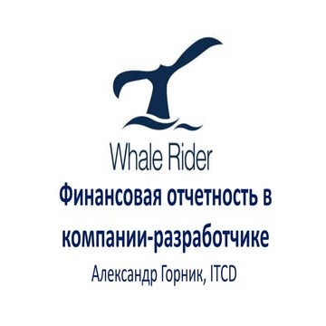 Финансовая отчетность в компании разработчике (Александр Горник)