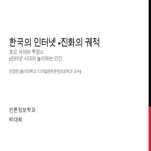 한국의 인터넷  진화의 궤적