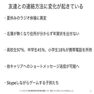 激変する友達への連絡方法がソーシャルメディア普及の鍵