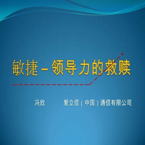 敏捷 - 领导力的救赎