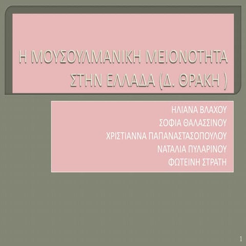 H μουσουλμανική μειονότητα