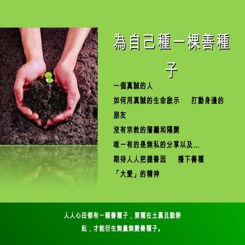 為自子種一顆善種子 | PPS