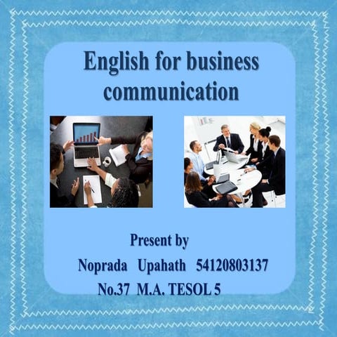 English for business communication 