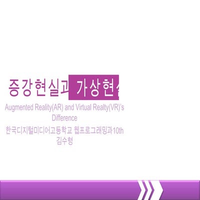 증강현실과 가상현실 