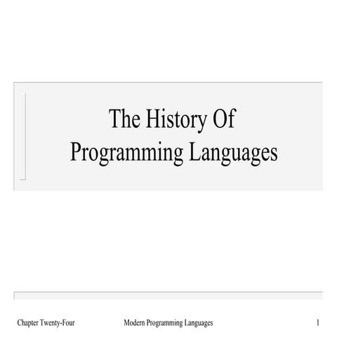 The History of Programming Languages | PDF