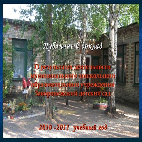 Публичный доклад Заворонежского дс