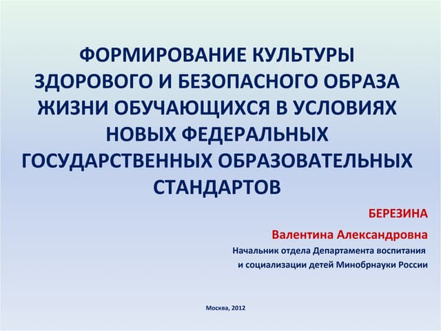 Доклад В. Березиной