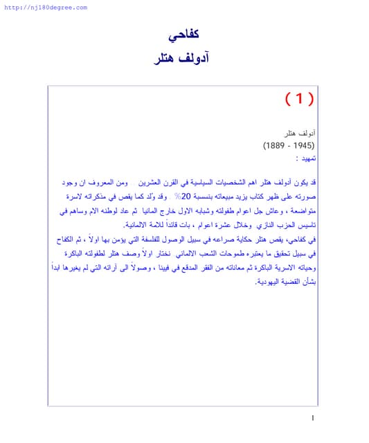 أدولف هتلر ، كفاحي